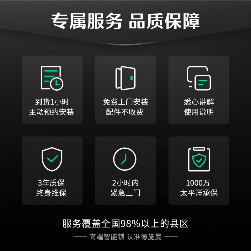 德施曼小嘀密码锁指纹锁家用防盗门全自动智能锁感应锁电子锁Q3P