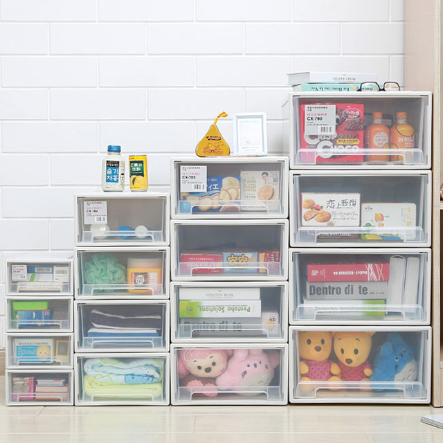 Drawer storage box wardrobe free combination sorting box
