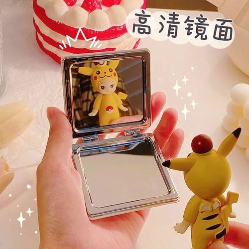 hellokitty可爱小镜子凯蒂猫随身化妆镜折叠双面镜手持补妆镜学生 - 图2