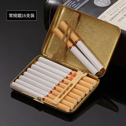Медный ретро латунный портативный портсигар, креативная металлическая ультратонкая коробка