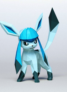 冰精灵神奇宝贝纸模型手工摆件