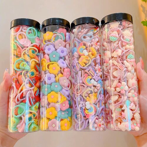 Baby rubber band does not hurt small girl hair high elastic - 图1