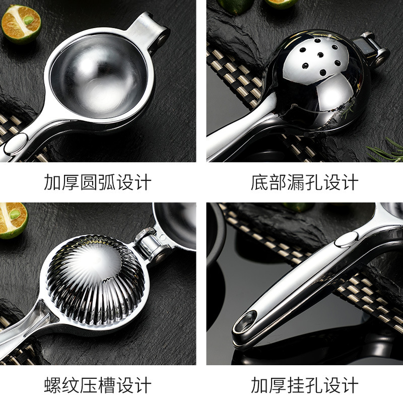 Mini manual lemon juicer mini squeezer lemon clip stainless - 图1