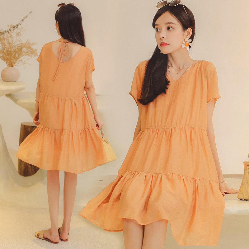 孕妇夏季仙女超仙孕妈潮装夏连衣裙 婴格恩母婴连衣裙