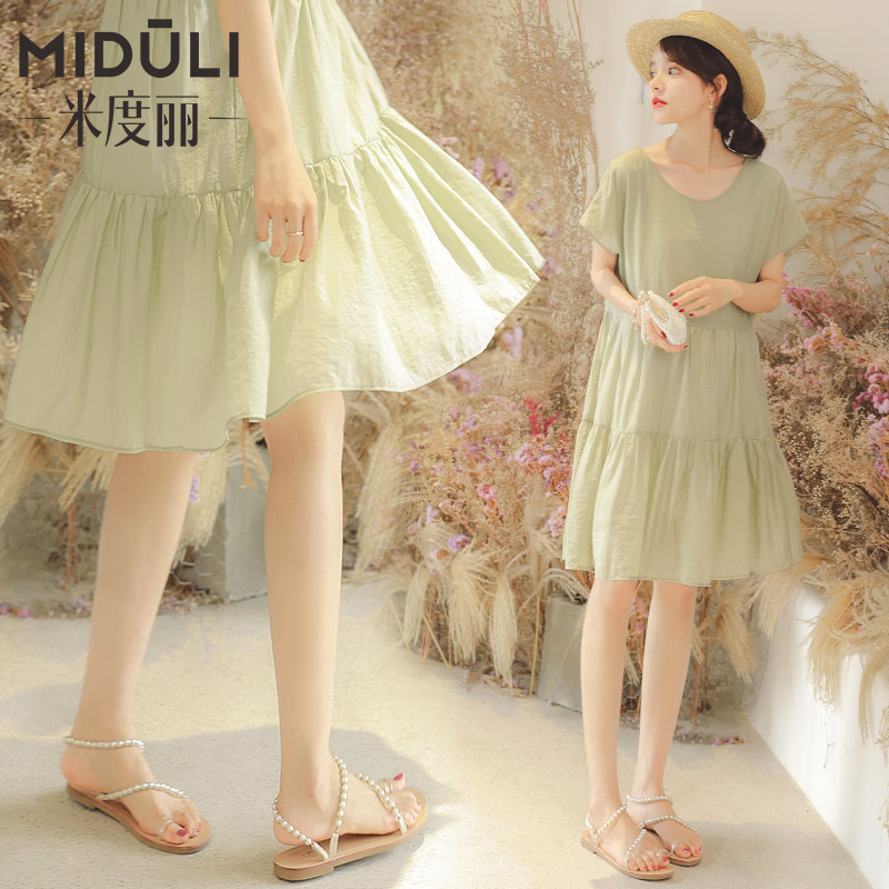 孕妇夏季仙女超仙孕妈潮装夏连衣裙 婴格恩母婴连衣裙