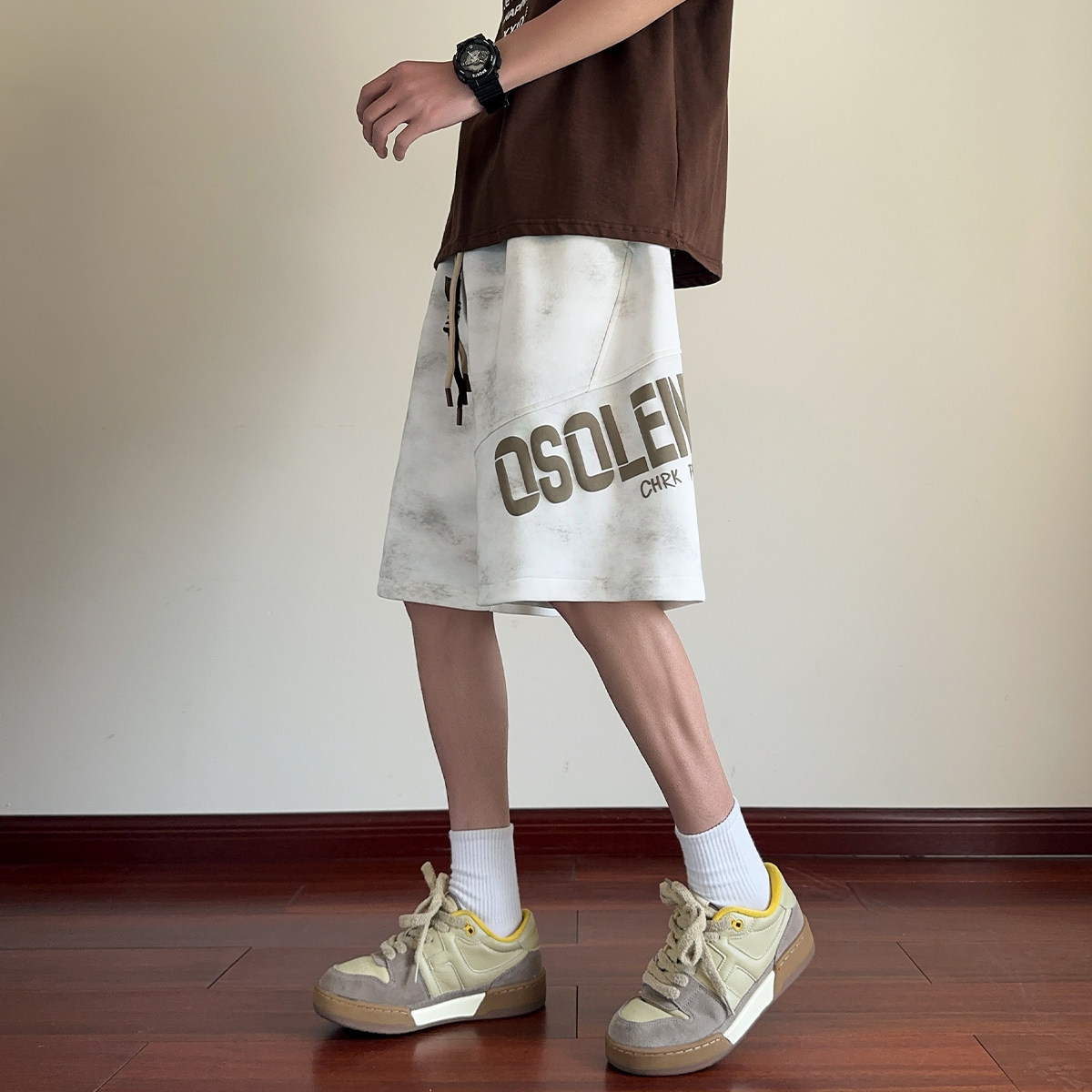 得物品质 2025凉感透气休闲夏季宽松扎染短裤 A107-DK2593-特P28,淘宝优惠券,粉丝福利购,淘宝优惠卷