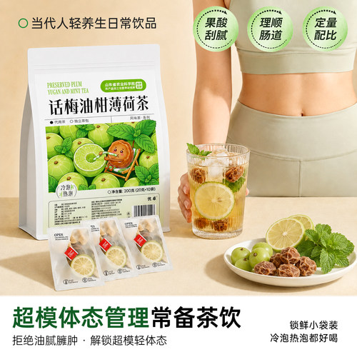 话梅油柑薄荷冷泡茶茶包花茶女养生夏日冷水冲泡饮品独立小包装袋 - 图3