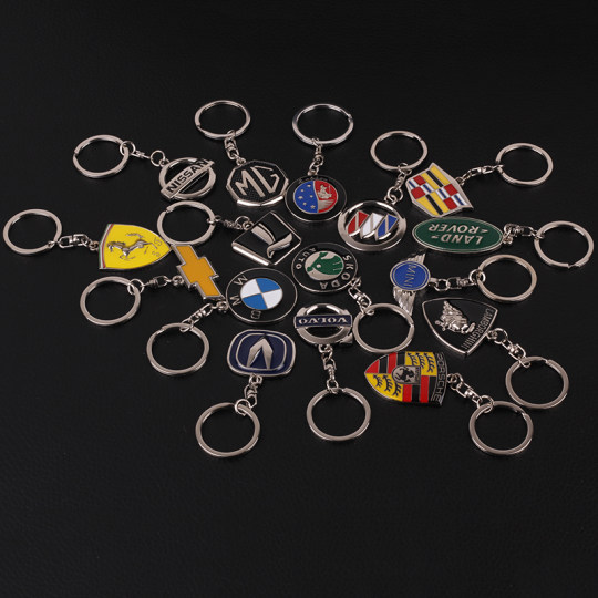 金属镂空车标钥匙扣汽车挂件大众宝马奔驰奥迪汽车标志工厂直销扣