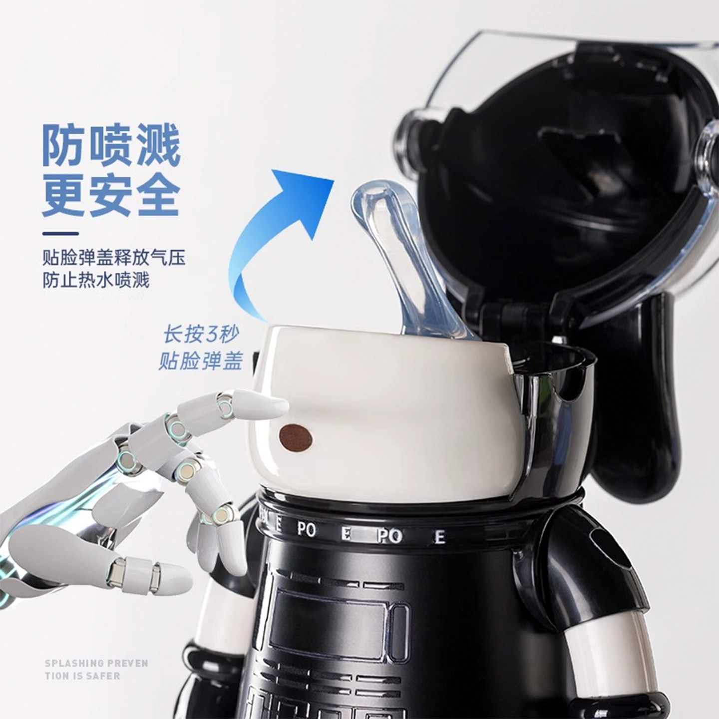 蜀黍家警察兔子儿童保温杯一键开盖长效保温不锈钢水杯儿童节礼物,淘宝优惠券,粉丝福利购,淘宝优惠卷