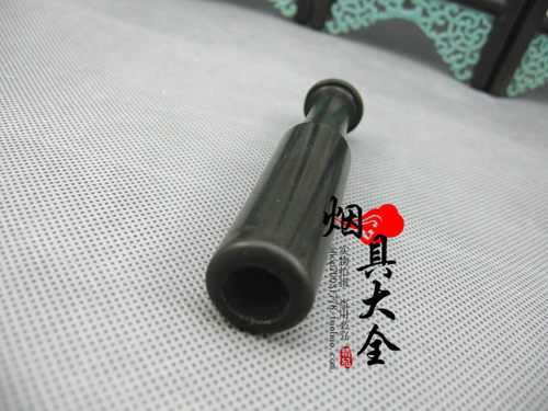 天然和田青玉玉石烟嘴 老式旱烟袋 玉石烟哨 烟枪烟杆烟锅烟斗袋 - 图0