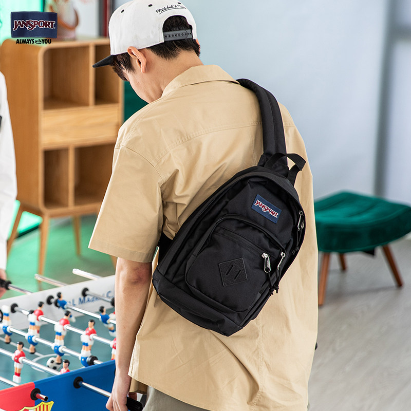 jansport新款骑行滑板胸包斜挎包 jansport男士包袋