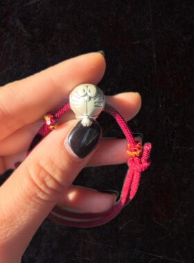 999足银硬银叮当猫哆啦A梦红绳款手绳