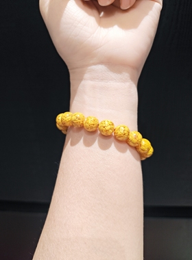 10m雄黄晶体砂素圈单圈手串手链