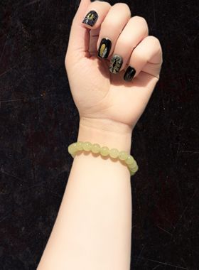 8m天青冻岫玉手串手链几乎无黑点多样性发货