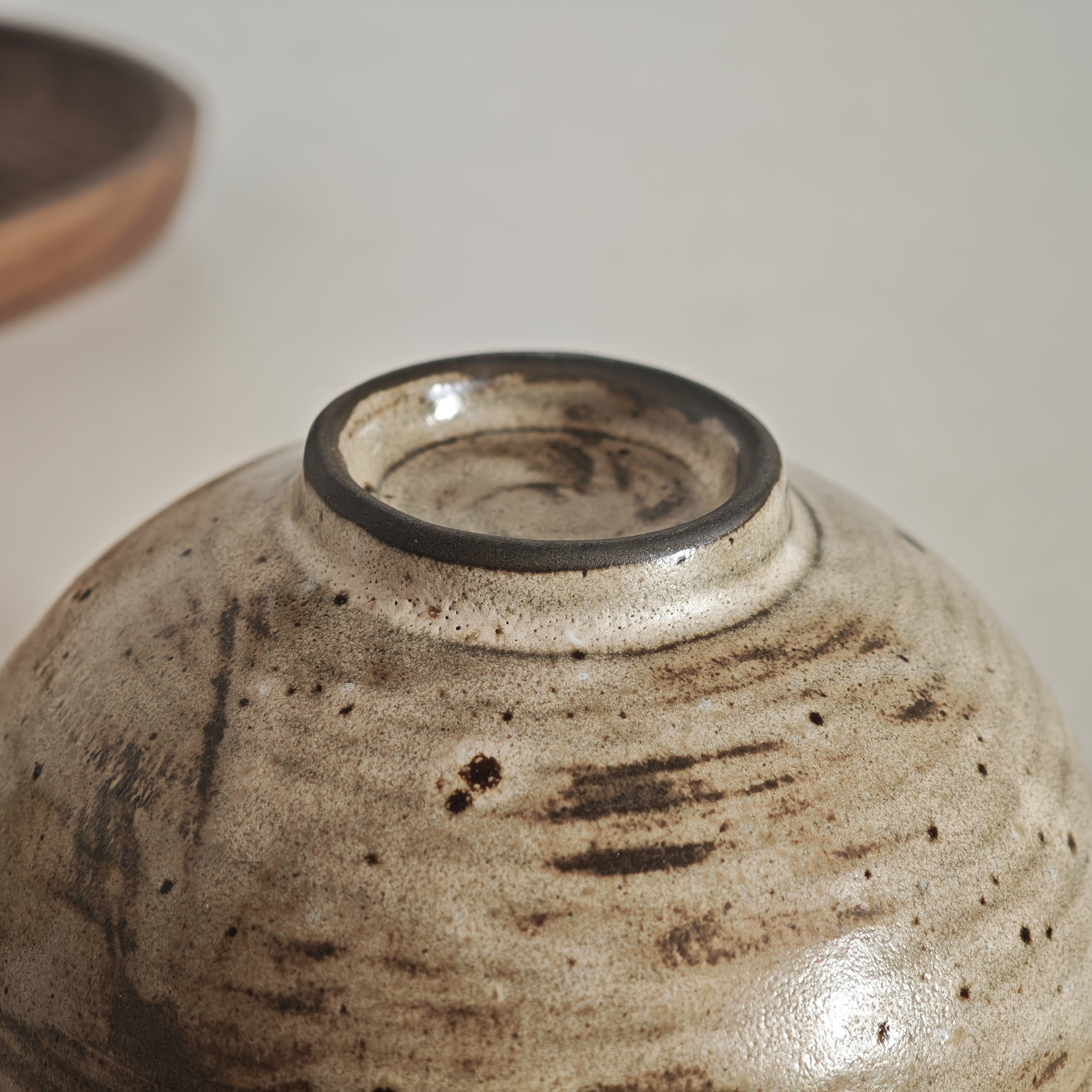 诺裔家 日式器 粗陶复古窑变岩黄釉雪落米饭碗碗红豆年糕汤碗糖水