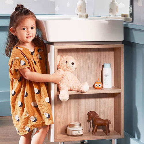 科勒亲悦浴室柜组合家用洗衣柜防潮储物柜套装梳洗台60/80/100cm - 图0