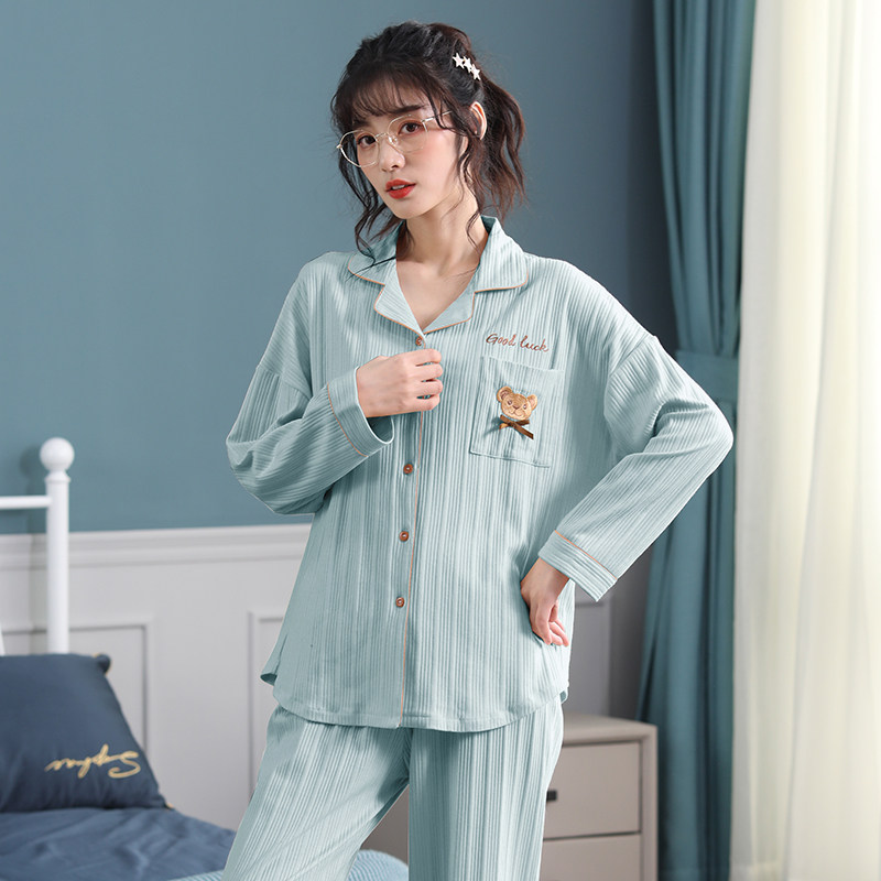 派邦奴秋冬2021年新款全棉居家睡衣 派邦奴睡衣/家居服套装