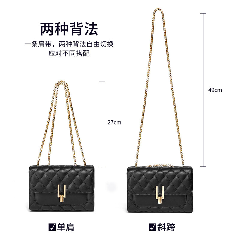 小ck 2020新款百搭小香风菱格链条包 斯提亚女士包袋
