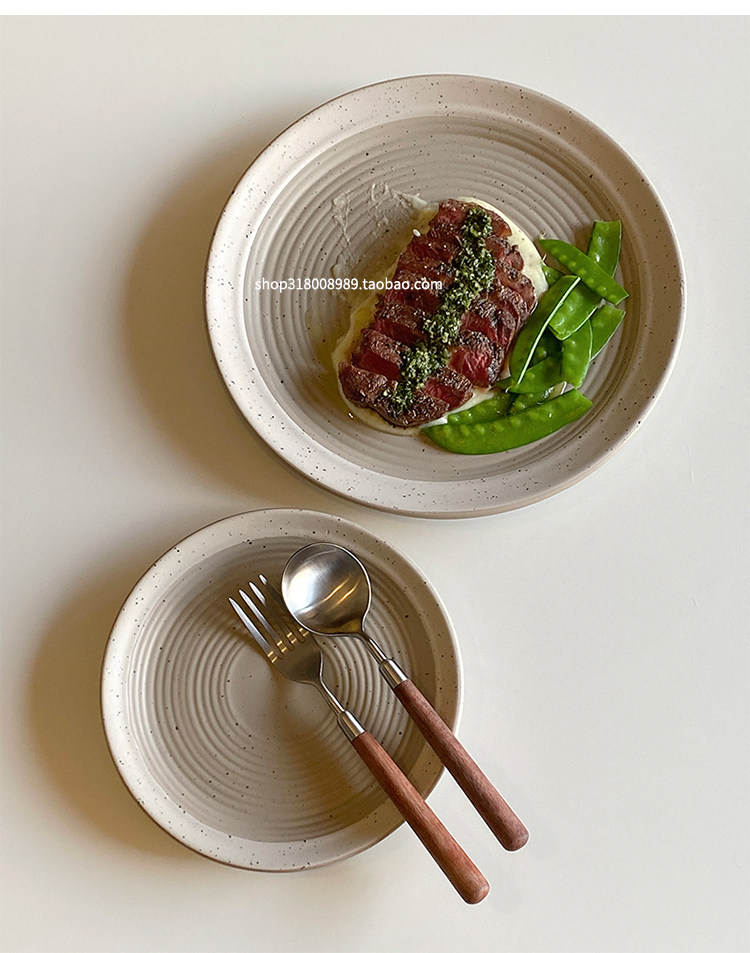 复古欧式泼墨餐具哑光陶瓷西餐盘高级感意面深盘汤碗家用碗盘套装,淘宝优惠券,粉丝福利购,淘宝优惠卷