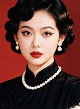 温柔仿珍珠锁骨链 搭配旗袍连衣裙 中年女士日常舞台表演百搭项链