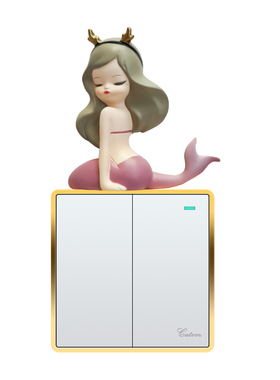 美人鱼开关贴卡通插座装饰室内