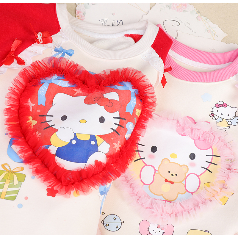 女童加绒卫衣秋冬2025新款T恤儿童公主风长袖外穿上衣 - 图2