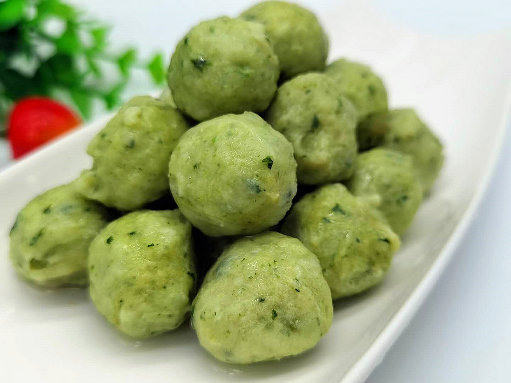 菠菜鸡肉小丸子清真轻食5斤火锅圆子麻辣烫关东煮冒菜串串香食材