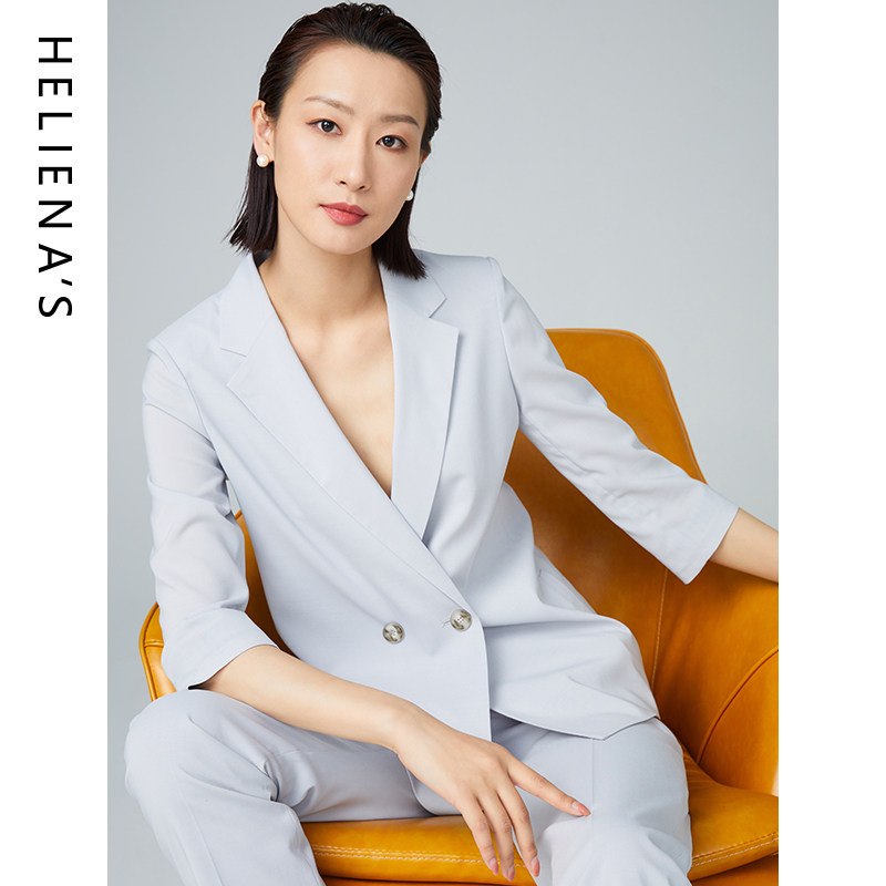 海兰丝西服 休闲通勤西装外套修身职业装秋季新款上衣H231JK03