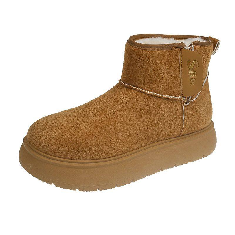 加绒高帮雪地靴女2025冬季新款学生ins韩版保暖休闲厚底棉鞋百搭,淘宝优惠券,粉丝福利购,淘宝优惠卷