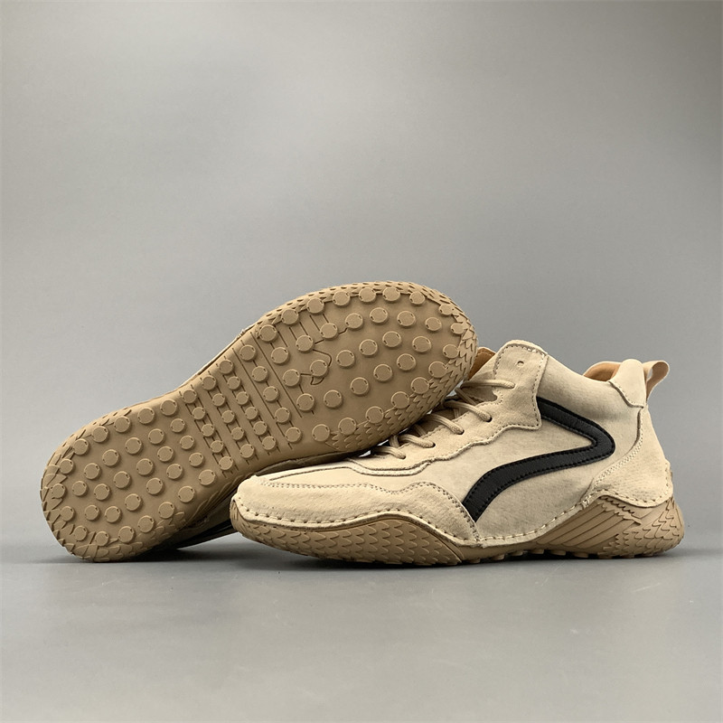 高品质外贸男士秋季新款真皮复古高帮休闲鞋百搭轻便舒适耐磨耐脏,淘宝优惠券,粉丝福利购,淘宝优惠卷