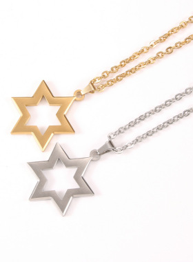 欧美简约diy配件不锈钢项链设计感时尚轻奢镂空锁骨链