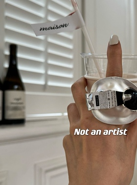 原创颜料管创意艺术戒指