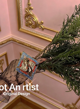 海外订单个性小众法式中国东方美学魅力精美双鹤奢华满钻夸张戒指