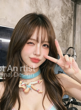 亚文化小众设计choker 二次元立体手办吊坠辣妹皮质颈圈锁骨链