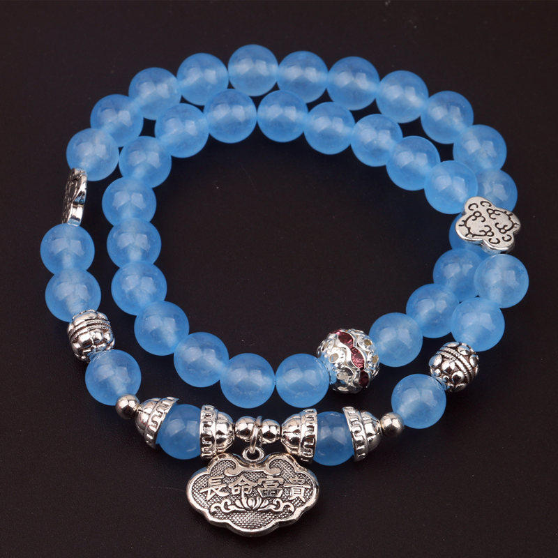 2025新款猫眼石学生送闺蜜礼物手链水晶长命锁多层人造手串手饰,淘宝优惠券,粉丝福利购,淘宝优惠卷