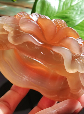 玛瑙印象 连年有余 纯天然巴西老料玛瑙雕刻手镯冰粉胖锦鲤手镯60