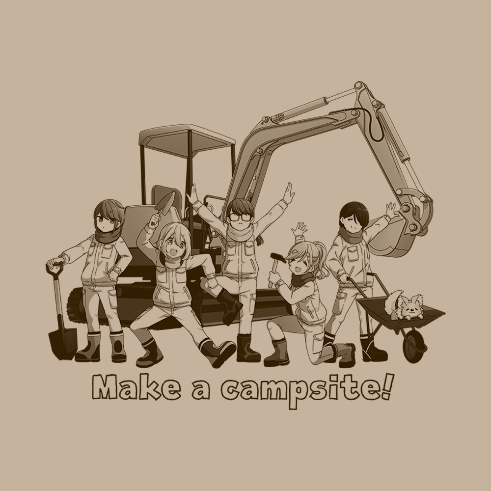 预定 COSPA日版周边短袖T恤摇曳露营剧场版 Make a campsite-图2