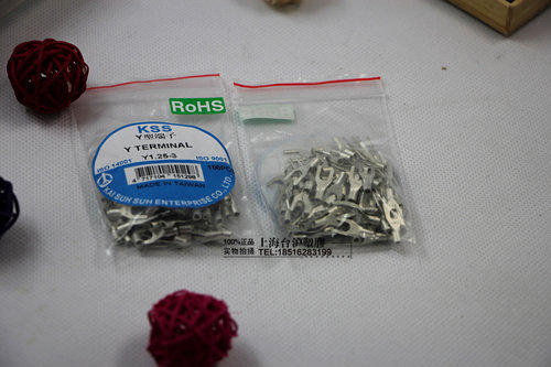 原装台湾凯士士KSS冷压Y型端子Y1.25-3SG 紫铜镀锡 100pcs - 图1