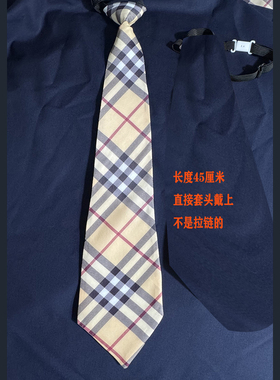 格子领带男女学院风百搭休闲箭头