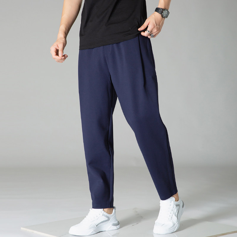 哈伦裤男士宽松内抽绳流行小脚藏蓝色萝卜裤弹力运动老爹休闲裤男,淘宝优惠券,粉丝福利购,淘宝优惠卷