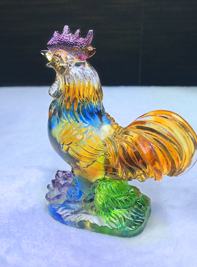 琉璃十二生肖全套招财鸡生肖鸡摆件工艺品高档家居装饰品生日礼物