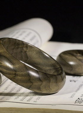 满水波纹乌木沉香级男女款手镯