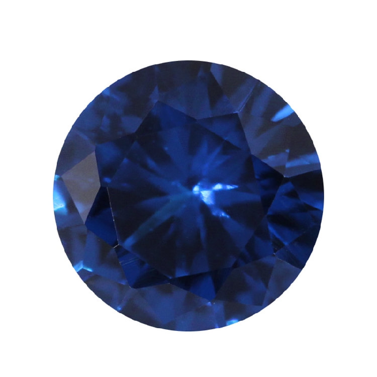 圆形113#合成尖晶蓝宝石戒面裸石钻人造蓝色宝石DIY主石4.5~15mm-图3