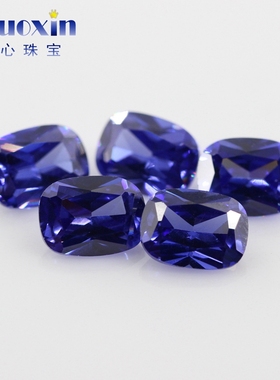 坦桑锆多形状组合 裸石仿坦桑石人造宝石尖底刻面合成锆主石镶嵌