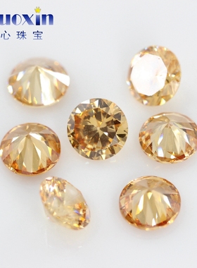 圆形尖底锆石多色组合裸石大