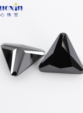 黑色合成锆石倒三角裸石