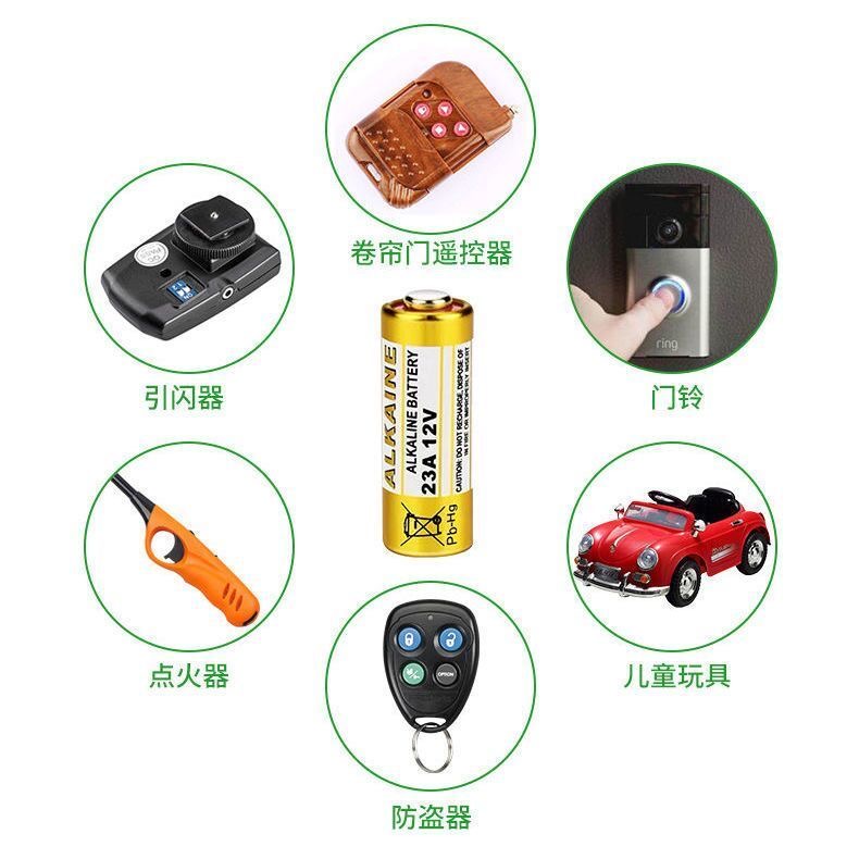 23A12V/L1028F/23AE/MN21电池电动卷闸门防盗门铃遥控器12V电池 - 图2