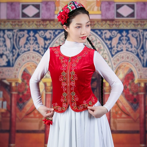 Жилет, этнический бархатный костюм, этнический стиль, облегающий крой