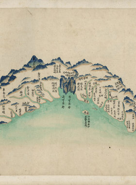 清代海疆洋界形势全图沿海地貌海防航道详细示意图高清微喷复制品