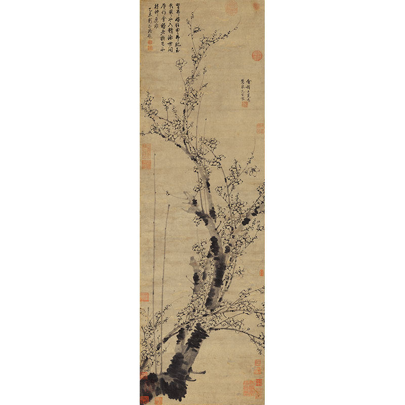 元 王冕 墨梅图 南枝春早图 复古书法水墨花卉高清微喷复制装饰画,淘宝优惠券,粉丝福利购,淘宝优惠卷